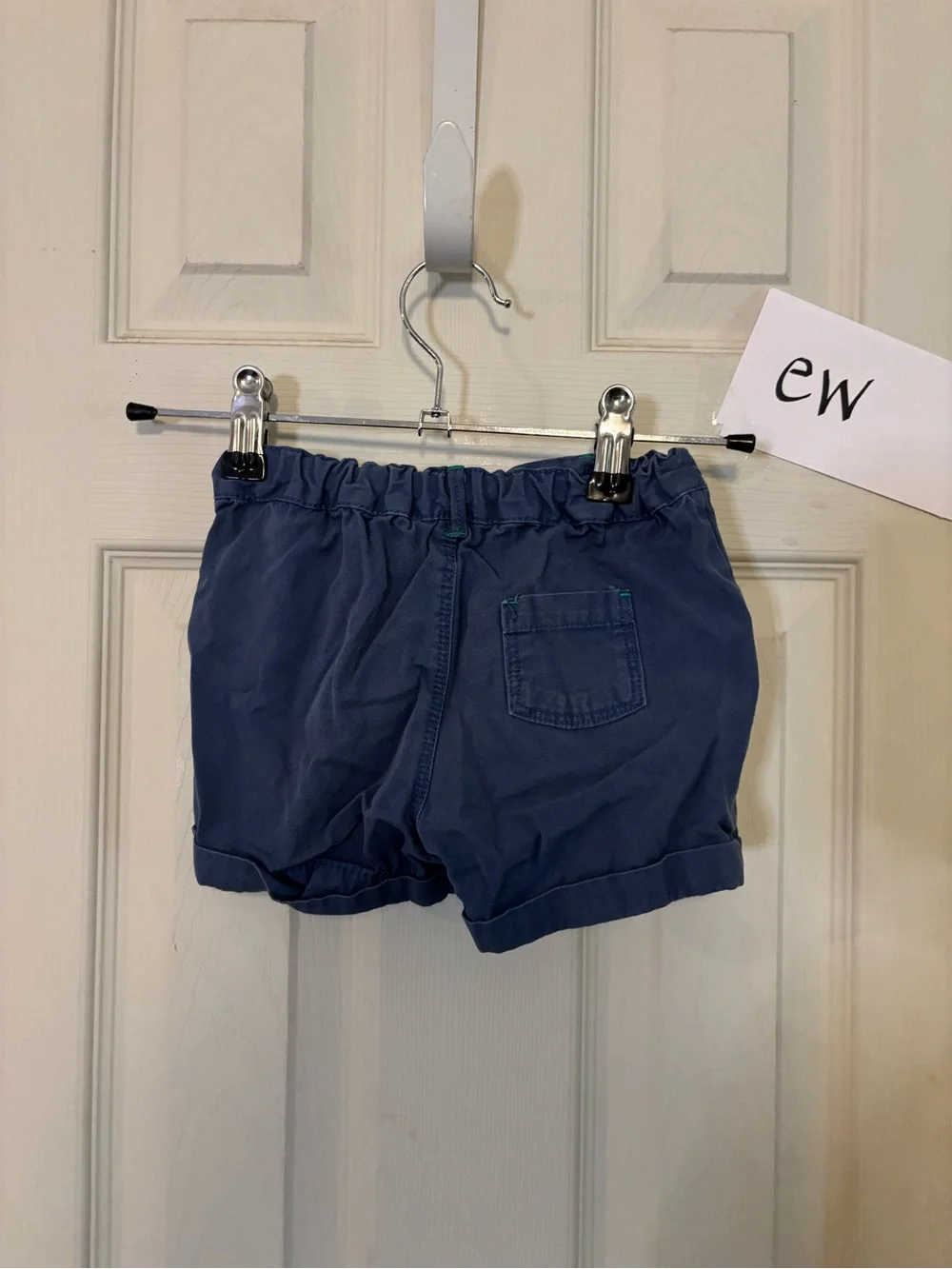 Baby Boden Slate Blue Cotton Shorts